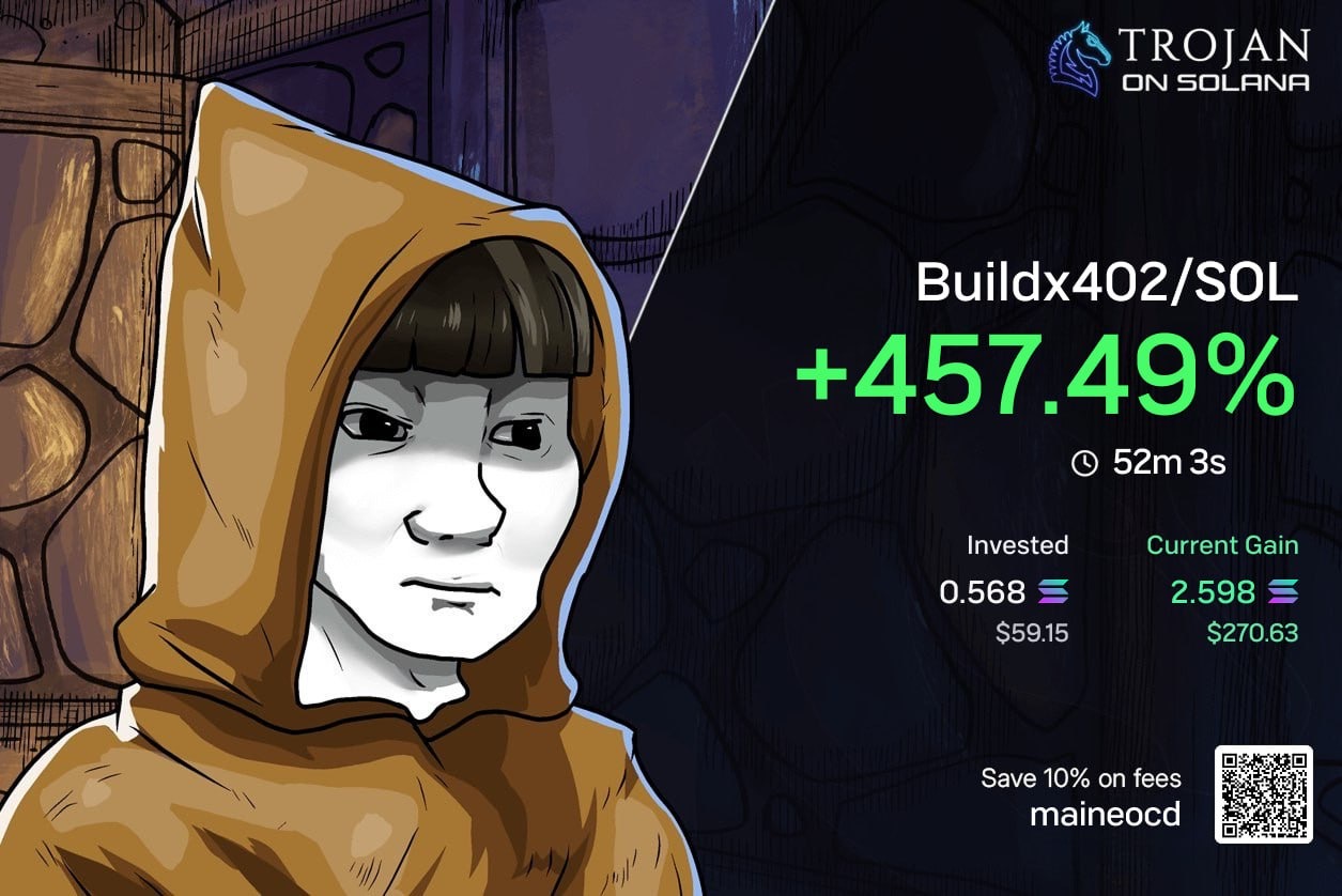 Buildx402/SOL trade result +457%